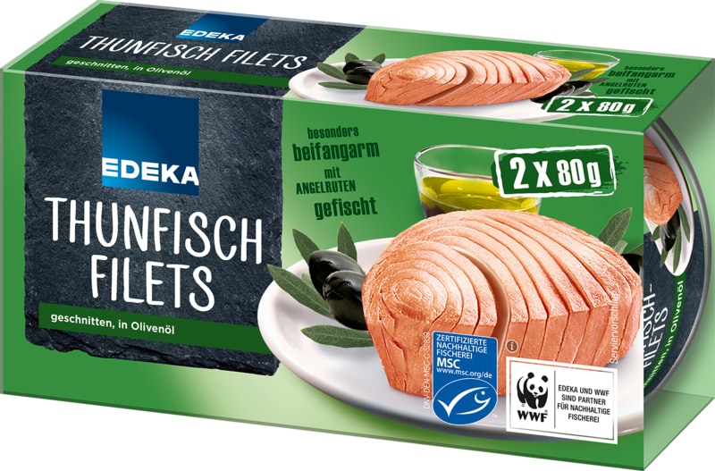 EDEKA tuna fillets in olive oil 2x80g Sourcing Transparency Platform